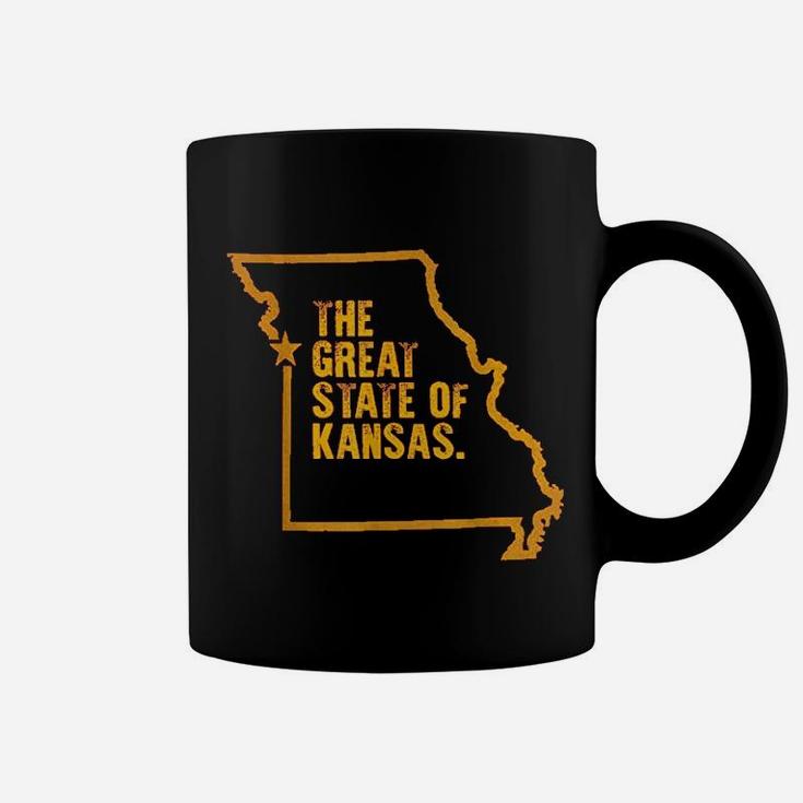 Great State Of Kansas Vintage Missouri Map Funny Coffee Mug