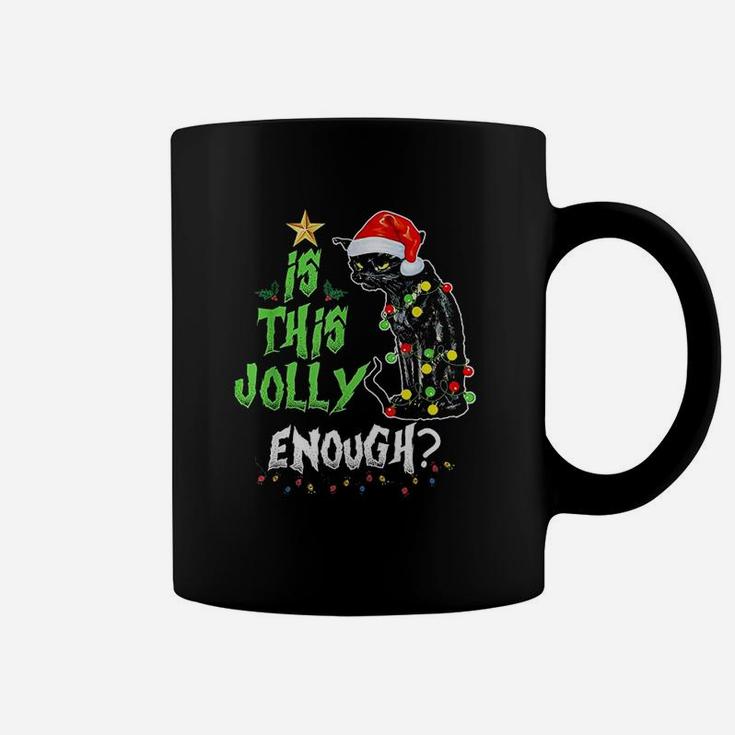 Halloween Is This Jolly Enough Noel Cat Merry Christmas Coffee Mug