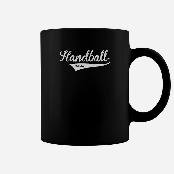 Handball Mama Damen Tassen, Sportliches Unterstützer-Tassen in Schwarz