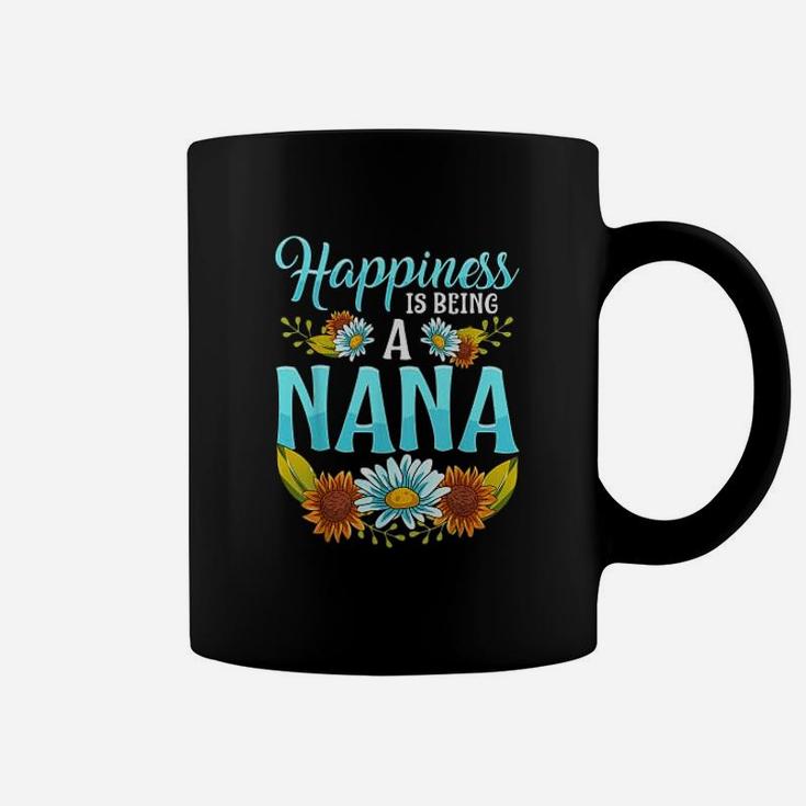 Happiness Is Being A Nana Cute Floral Mothers Day Coffee Mug