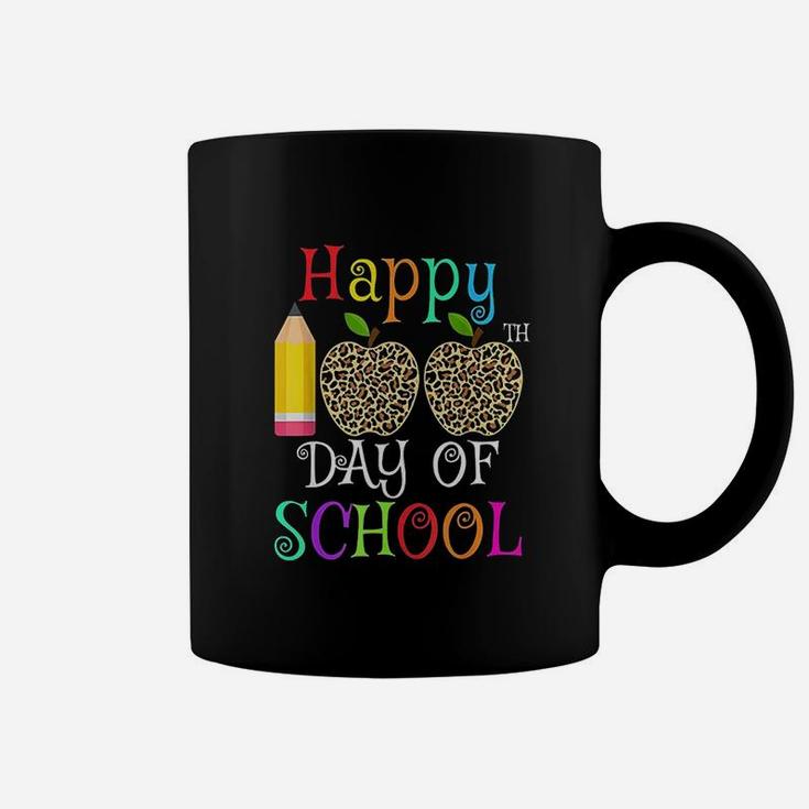 Happy 100th Day Of School Leopard Print Gift Teacher Student Coffee Mug