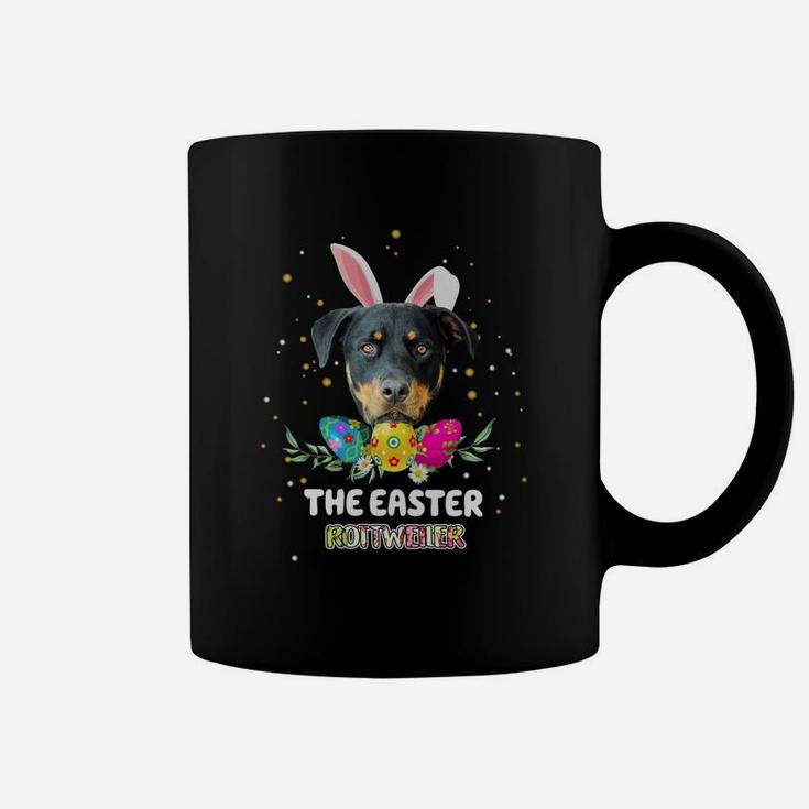 Happy Easter Cute Bunny Rottweiler Great Gift For Dog Lovers Coffee Mug