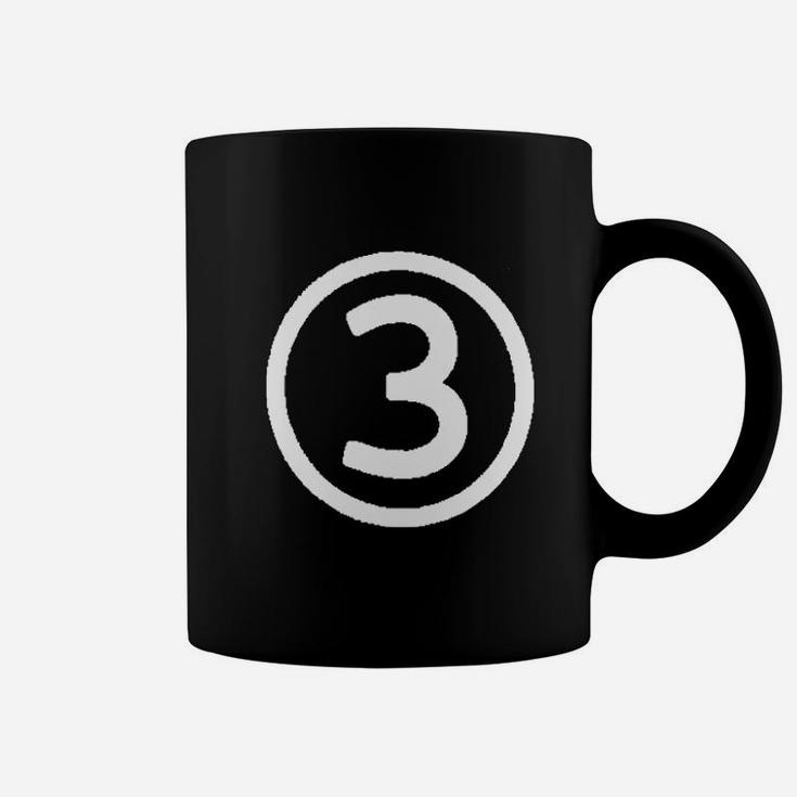 Happy Family Third Birthday Modern Circle Number Three Coffee Mug