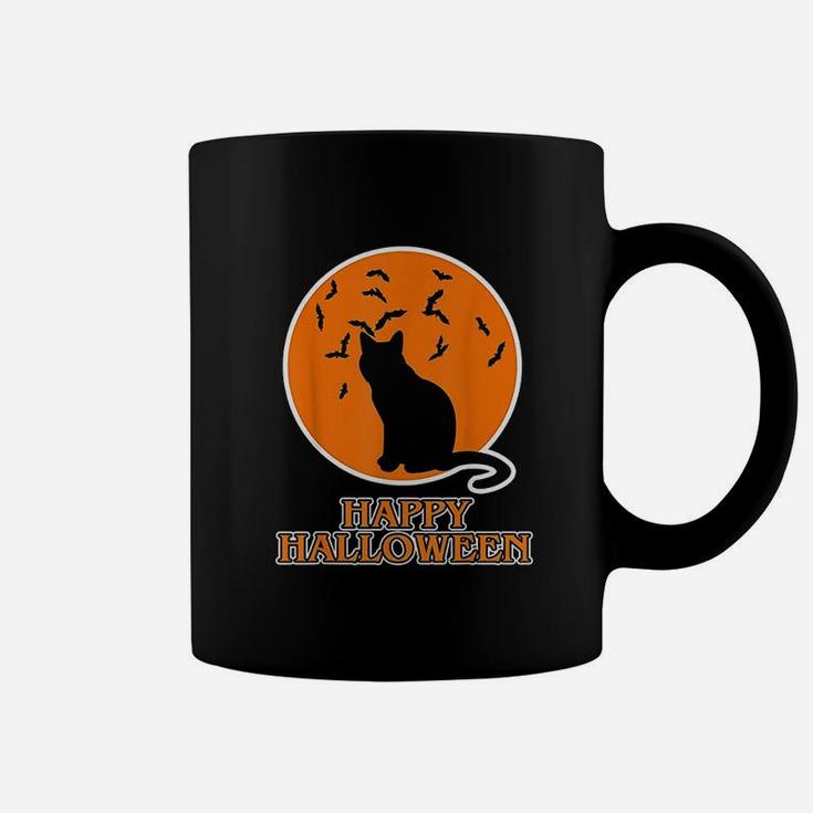 Happy Halloween Cat Bats Coffee Mug