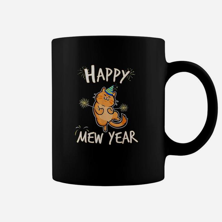 Happy Mew Year Funny Cat New Years Eve Party Supplies Coffee Mug