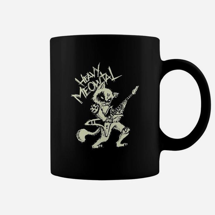 Heavy Meowtal Guitar, cats lover, gifts for cats, gifts for cat owners Coffee Mug