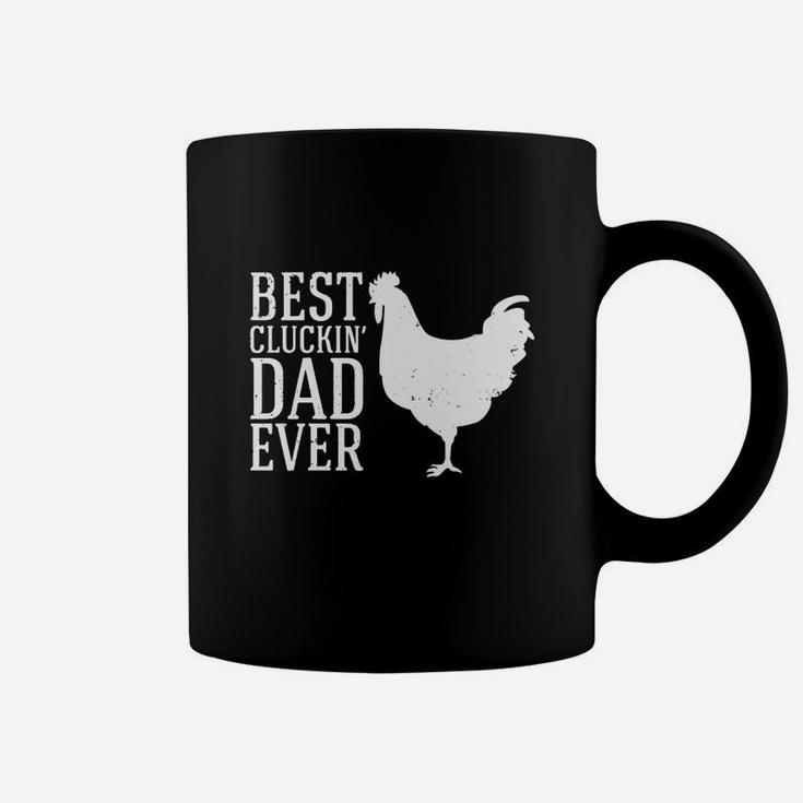 Herren Best Cluckin Dad Ever Shirt Funny Fathers Day Chicken Farm Coffee Mug
