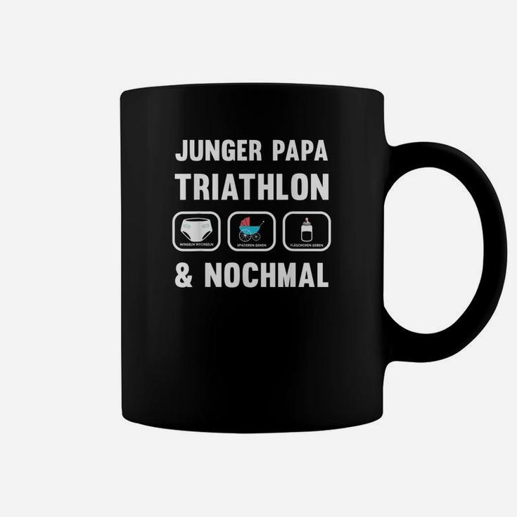 Herren Junger Papa Triathlon  Geschenk Werdender Papa  Tassen