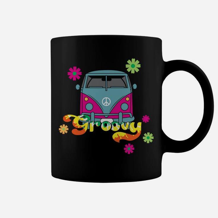 Hippie Van Groovy Retro Floral Camping Bus Coffee Mug