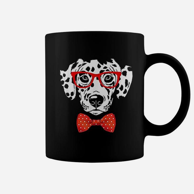 Hipster Dog Dalmatian Wearing Glasses Coffee Mug