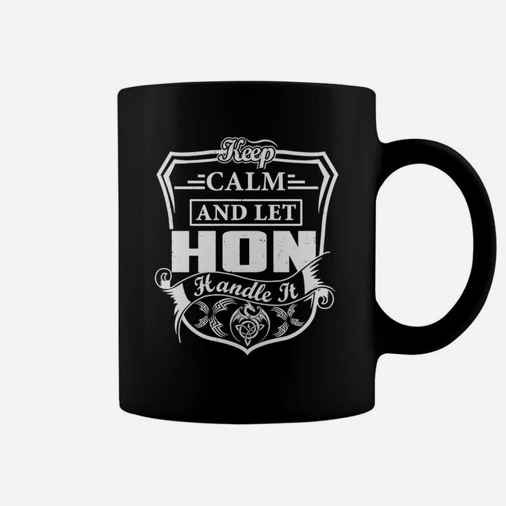 Hon Last Name, Surname Tshirt Coffee Mug