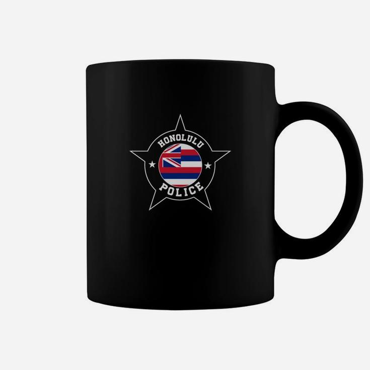 Honolulu Police T Shirt - Hawaii Flag Coffee Mug