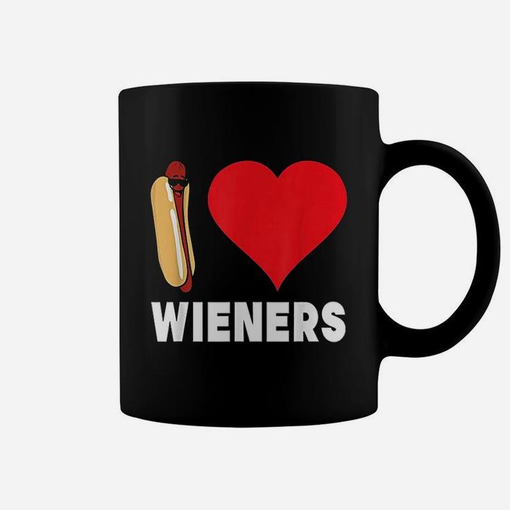Hot Dog I Love Wieners Heart Coffee Mug