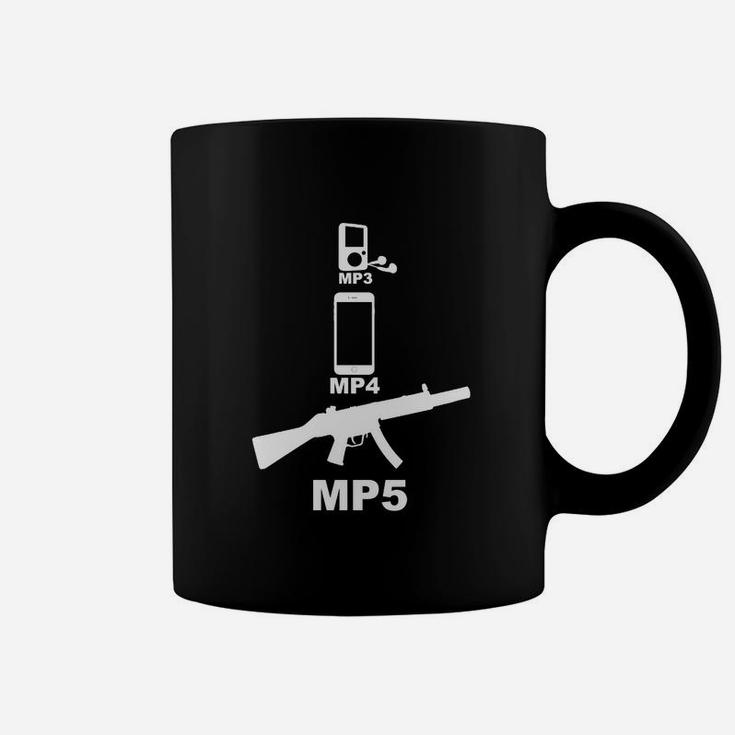 Humorvolles Technik-Wortspiel Tassen, MP3, MP4, MP5 Design