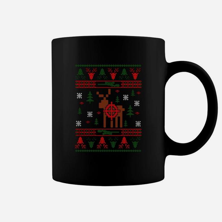Hunting Ugly Christmas Sweater, Reindeer Hunter T-shirt Coffee Mug