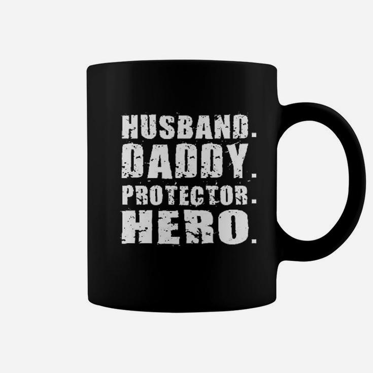 Husband Daddy Protector Hero, dad birthday gifts Coffee Mug