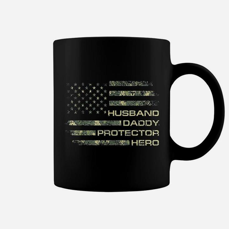 Husband Daddy Protector Hero Fathers Day Flag Gift Coffee Mug