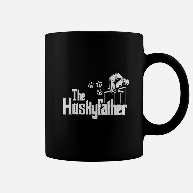 Husky Father Dog Dad Puppy Paw Print Fun Animal Fathers Day Coffee Mug
