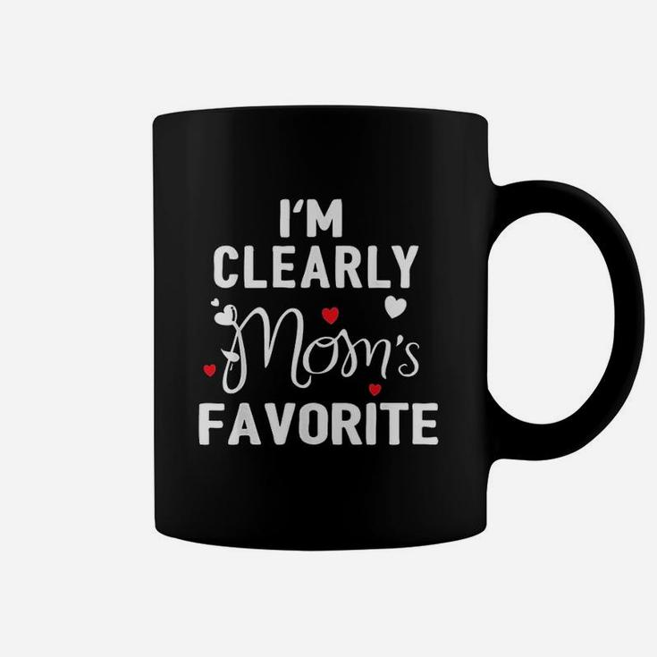 I Am Clearly Moms Favorite Funny Sibling Humor Gift Coffee Mug