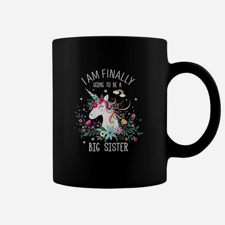 I Am Finally Going To Be A Big Sister Unicorn Gift For Girls Coffee Mug
