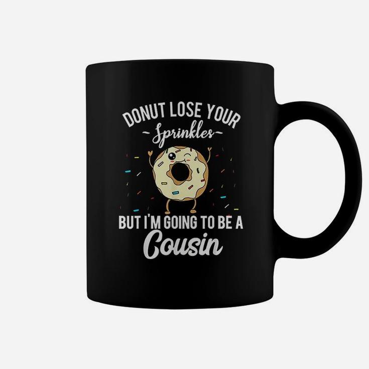 I Am Going To Be A Cousin Funny Donut Pregnancy Announcement Coffee Mug