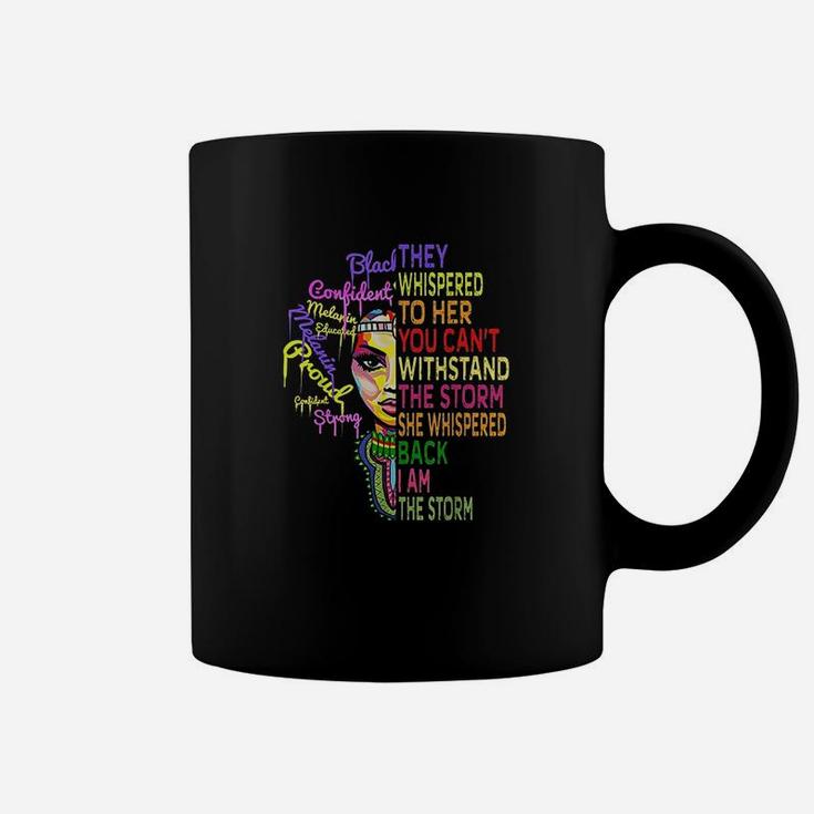 I Am The Storm Strong African Woman Black History Month Coffee Mug