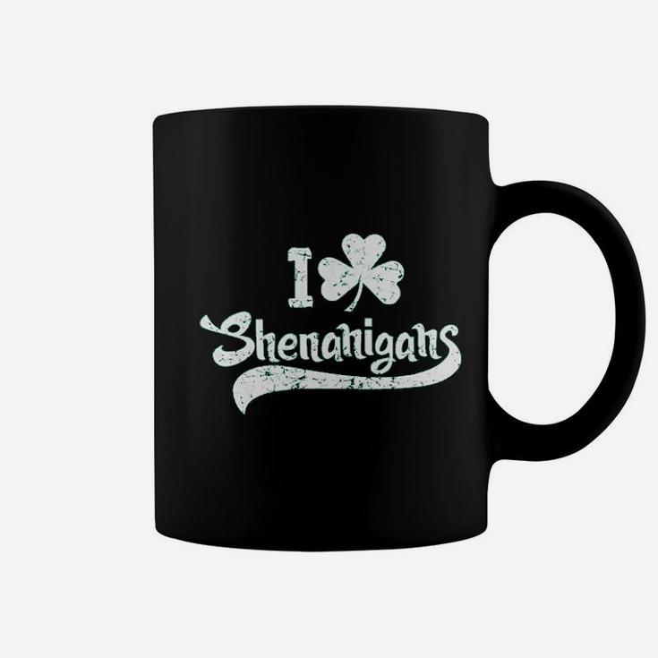 I Clover Shenanigans Funny Irish Clover St Saint Patricks Coffee Mug