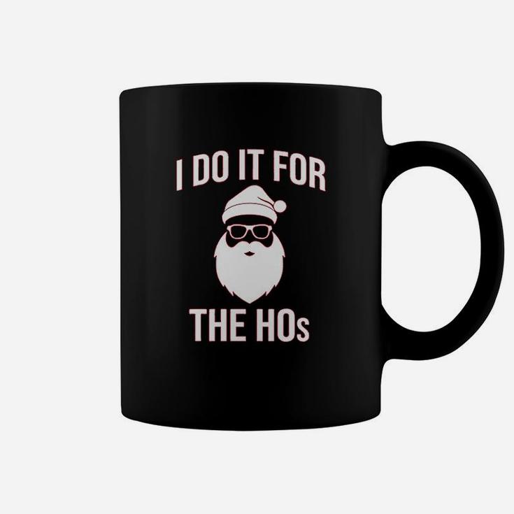 I Do It For The Hos Funny Christmas Hipster Santa Coffee Mug