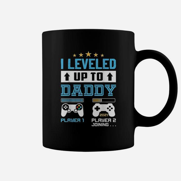I Leveled Up To Daddy 2021 Funny Soon To Be Dad 2021 Gift Coffee Mug