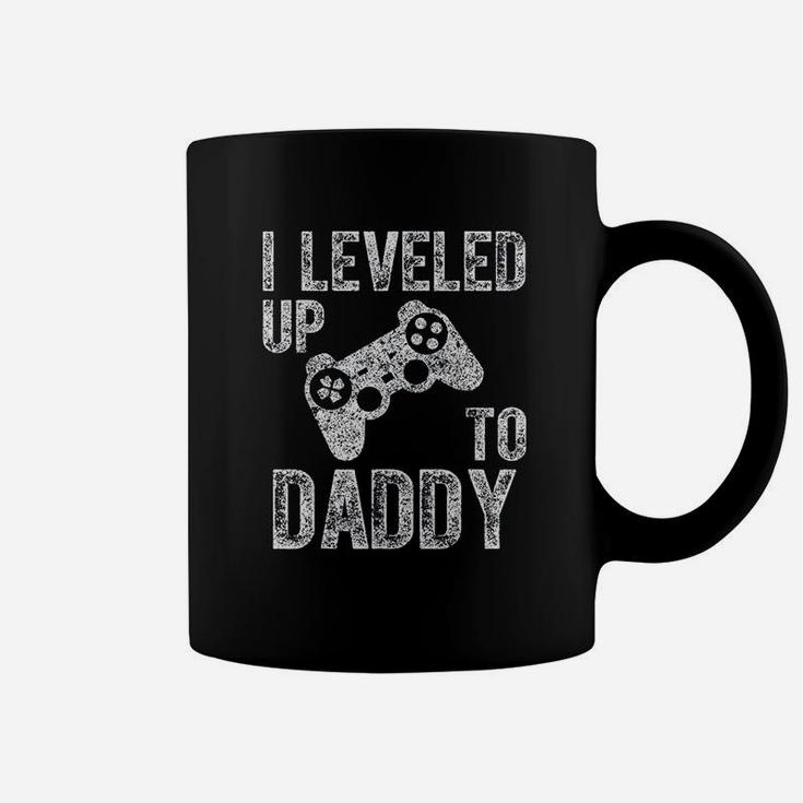 I Leveled Up To Daddy Funny Video Gamer Dad Gift Coffee Mug