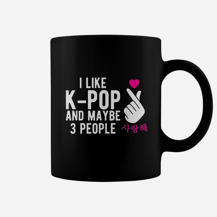 I Like Kpop And Maybe 3 People Kpop Hand Symbol Coffee Mug