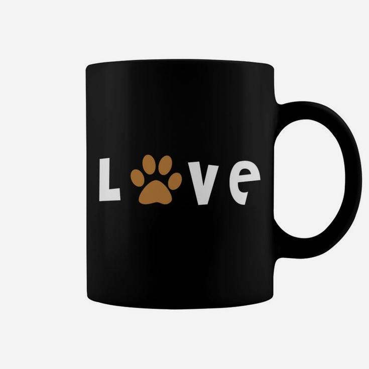 I Love Dogs Cats Flag Paw Print Dog Cat Rescue Adoption Coffee Mug