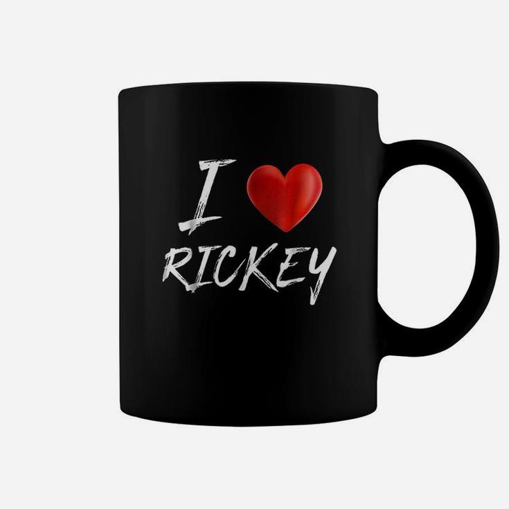 I Love Heart Rickey Family Name Coffee Mug