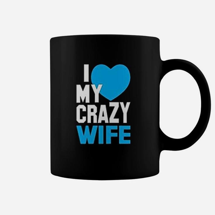 I Love My Crazy Wife Husband Couples Matching Coffee Mug