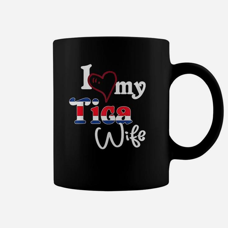 I Love My Tica Wife Diseno Artístico Costa Rica Coffee Mug