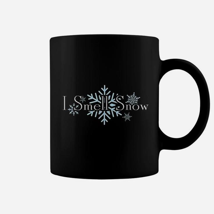 I Smell Snow Winter Christmas Holiday Snowflake Coffee Mug