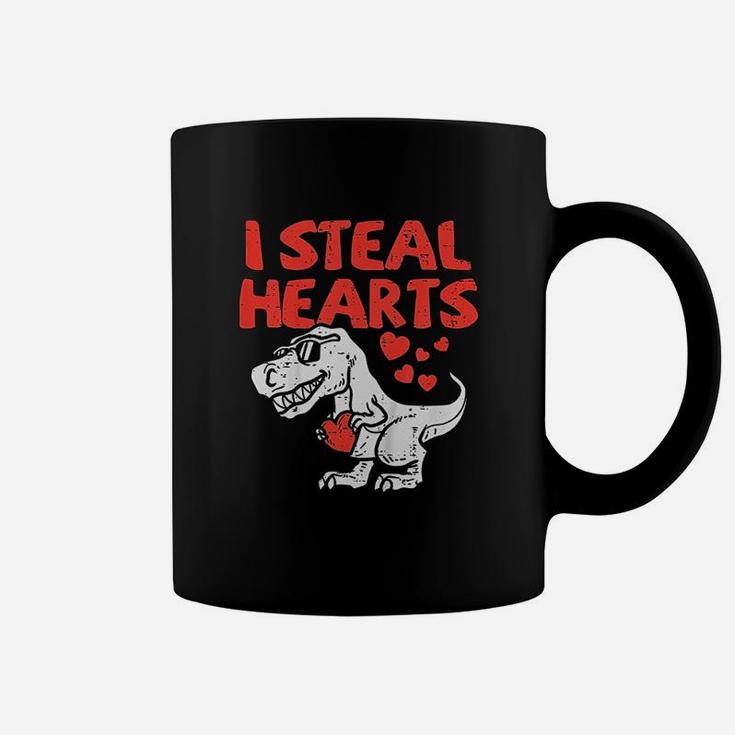 I Steal Hearts Trex Dino Cute Baby Boy Valentines Day Gift Coffee Mug