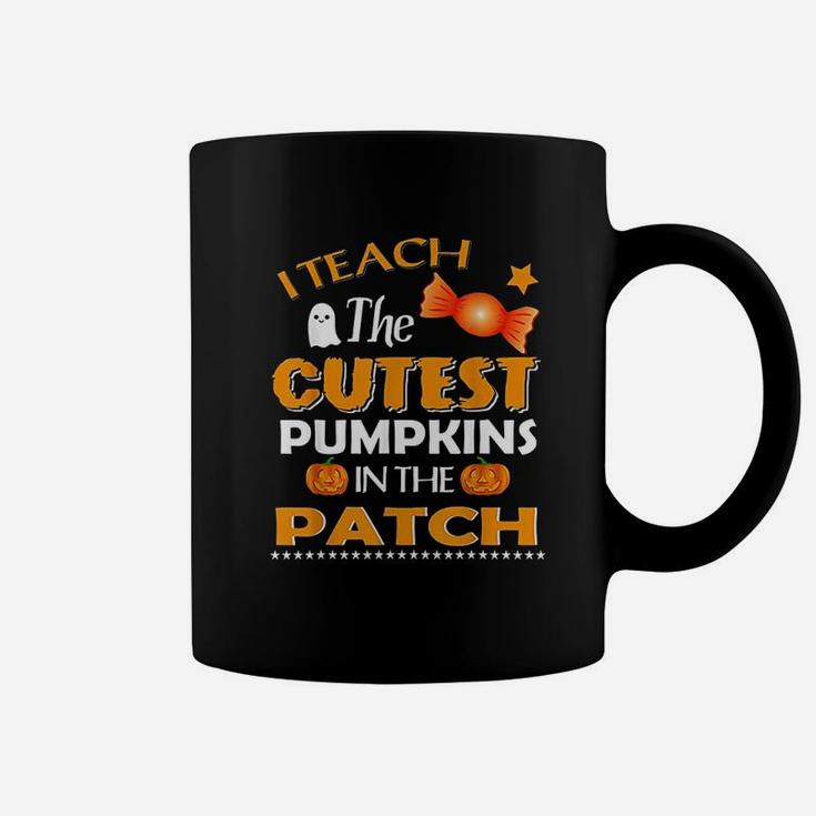 I Teach The Cutest Pumpkins In The Patch Teacher Halloween Coffee Mug