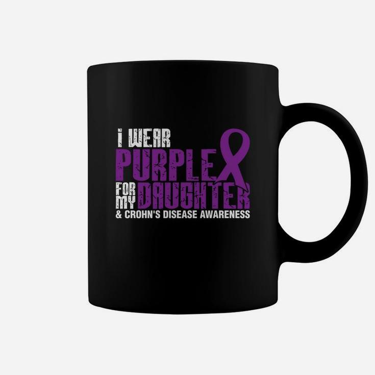 I Wear Purple For My Daughter And Crohns Disease Coffee Mug