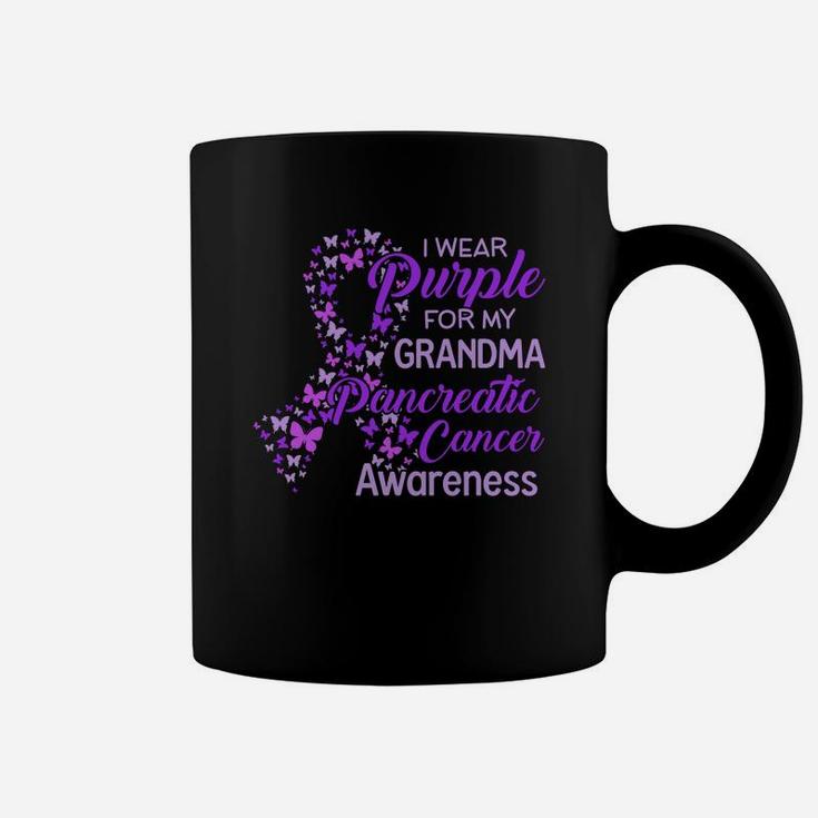 I Wear Purple For My Grandma Ribbon Proud Grandma Coffee Mug