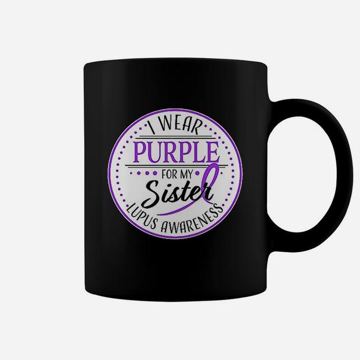 I Wear Purple For My Sister Lupus Awareness Coffee Mug