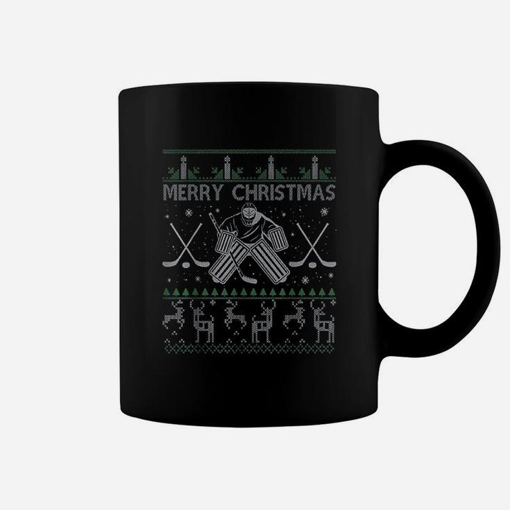 Ice Hockey Goalkeeper Christmas Ugly Sweater Xmas Gifts Coffee Mug
