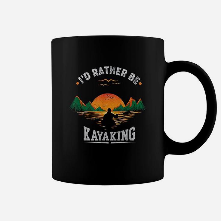 Id Rather Be At The Lake Kayaking Kanuing At The Lake Coffee Mug