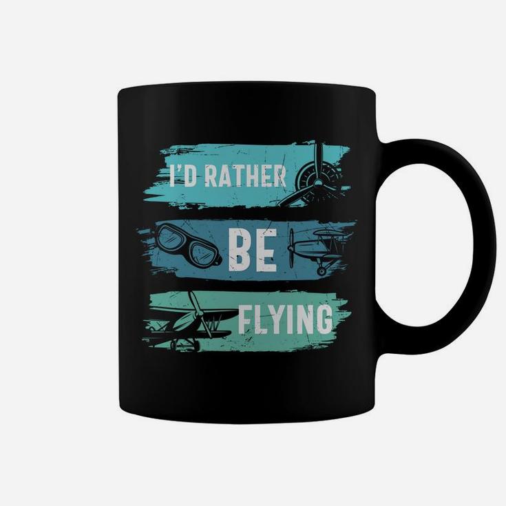Id Rather Be Flying Funny Pilot Job Title Coffee Mug