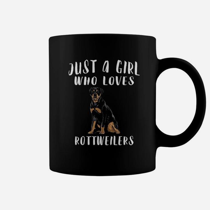 Im Just A Girl Who Loves Rottweilers Dog Lover Coffee Mug