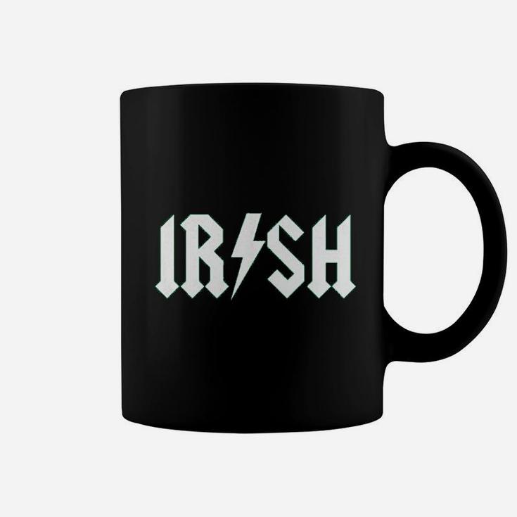 Irish Rockstar Funny Saint Patricks Day Shamrock St Clover Shenanigans Coffee Mug