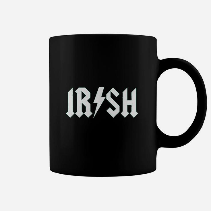 Irish Rockstar Funny Saint Patricks Day Shamrock St Clover Shenanigans Coffee Mug