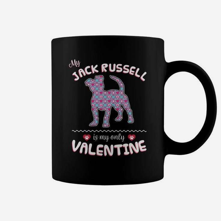 Jack Russell Dog Valentine Hear For Jack Russell Mom Coffee Mug