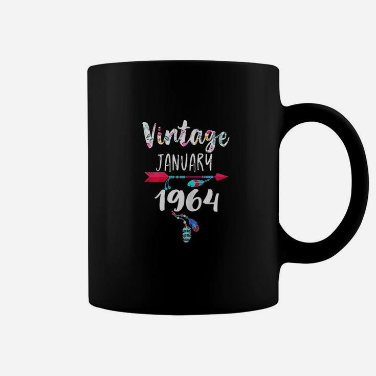 January Girls 1964 Birthday Gift 58thears Vintage Since 1964  Coffee Mug
