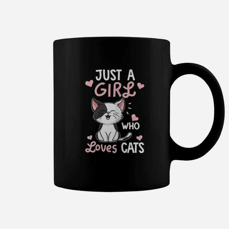 Just A Girl Who Loves Cats Cute Cat Lover Gift Coffee Mug